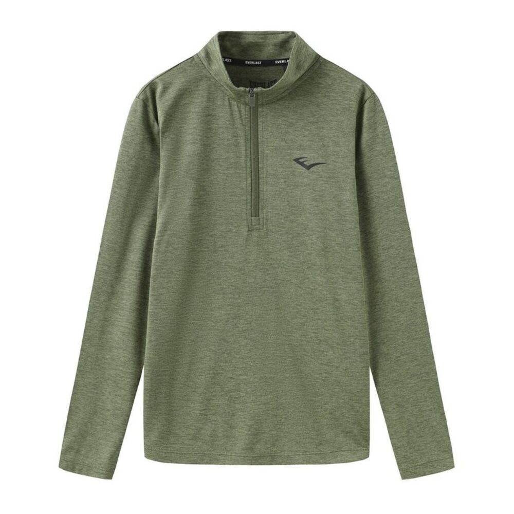 Everlast Childrens/Kids Flex Quarter Zip Top / Khaki Marl